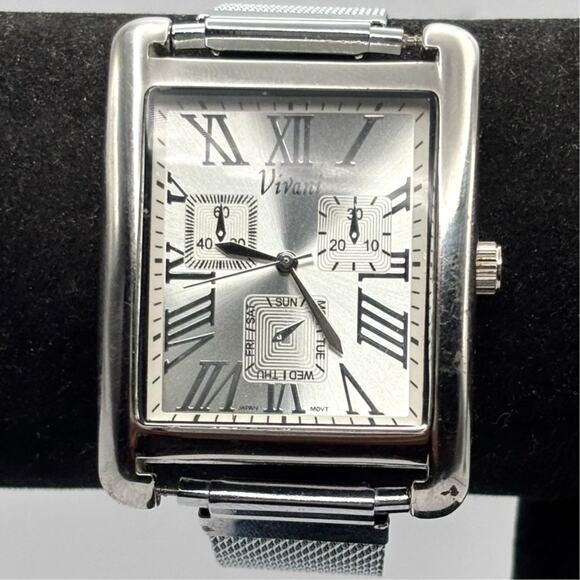 Vintage Silver Vivani Men's Watch - Picture 1 of 4